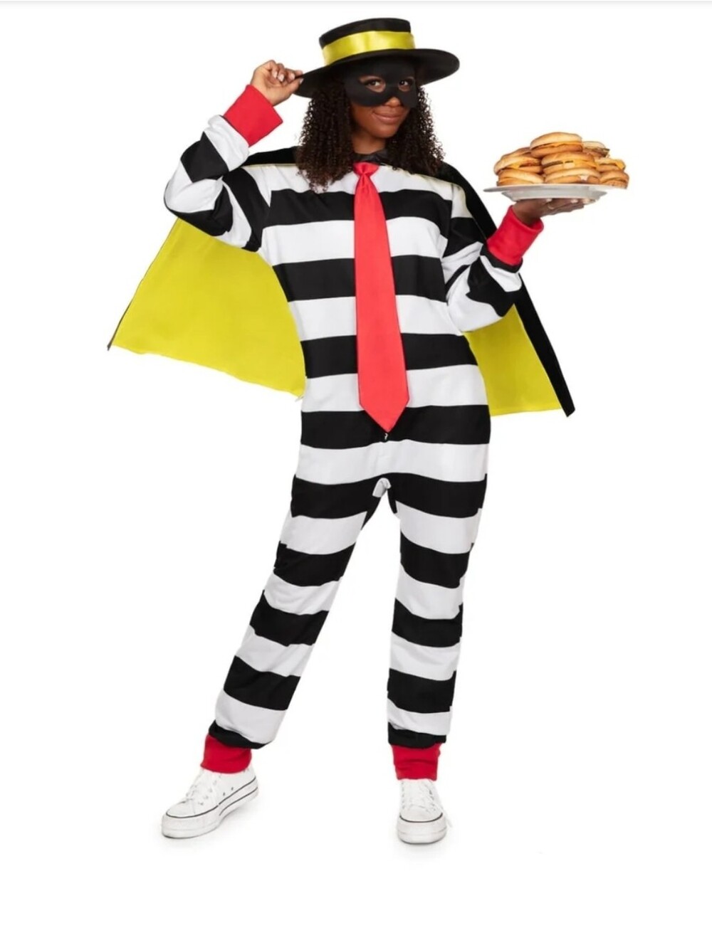 NWT Tipsy Elves Striped Burglar Costume Hamburglar Halloween sz M